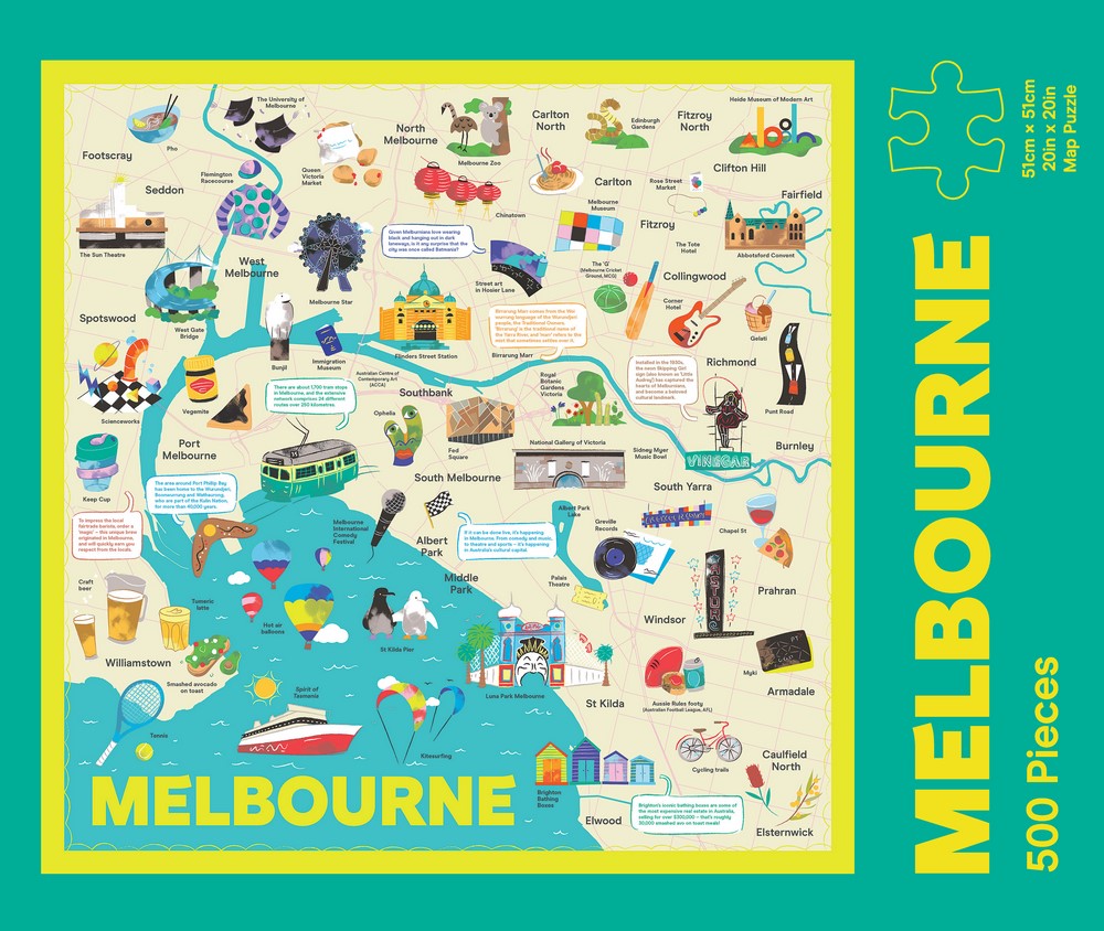 Puzzle Melbourne Map 500 piece