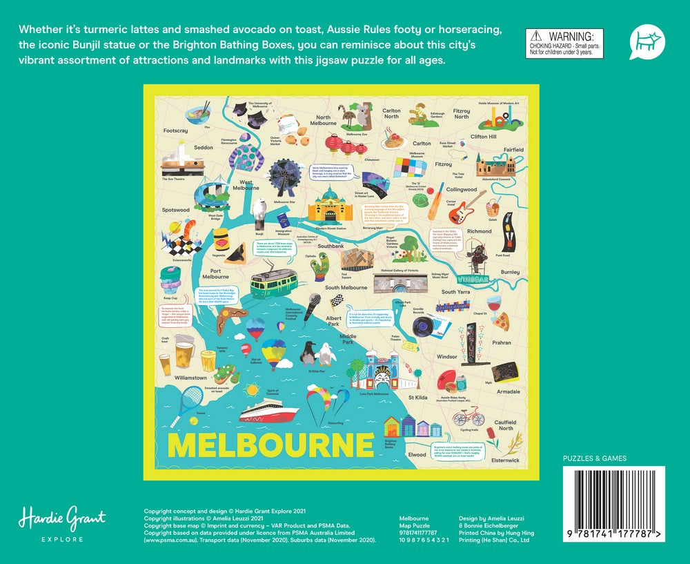 Puzzle Melbourne Map 500 piece