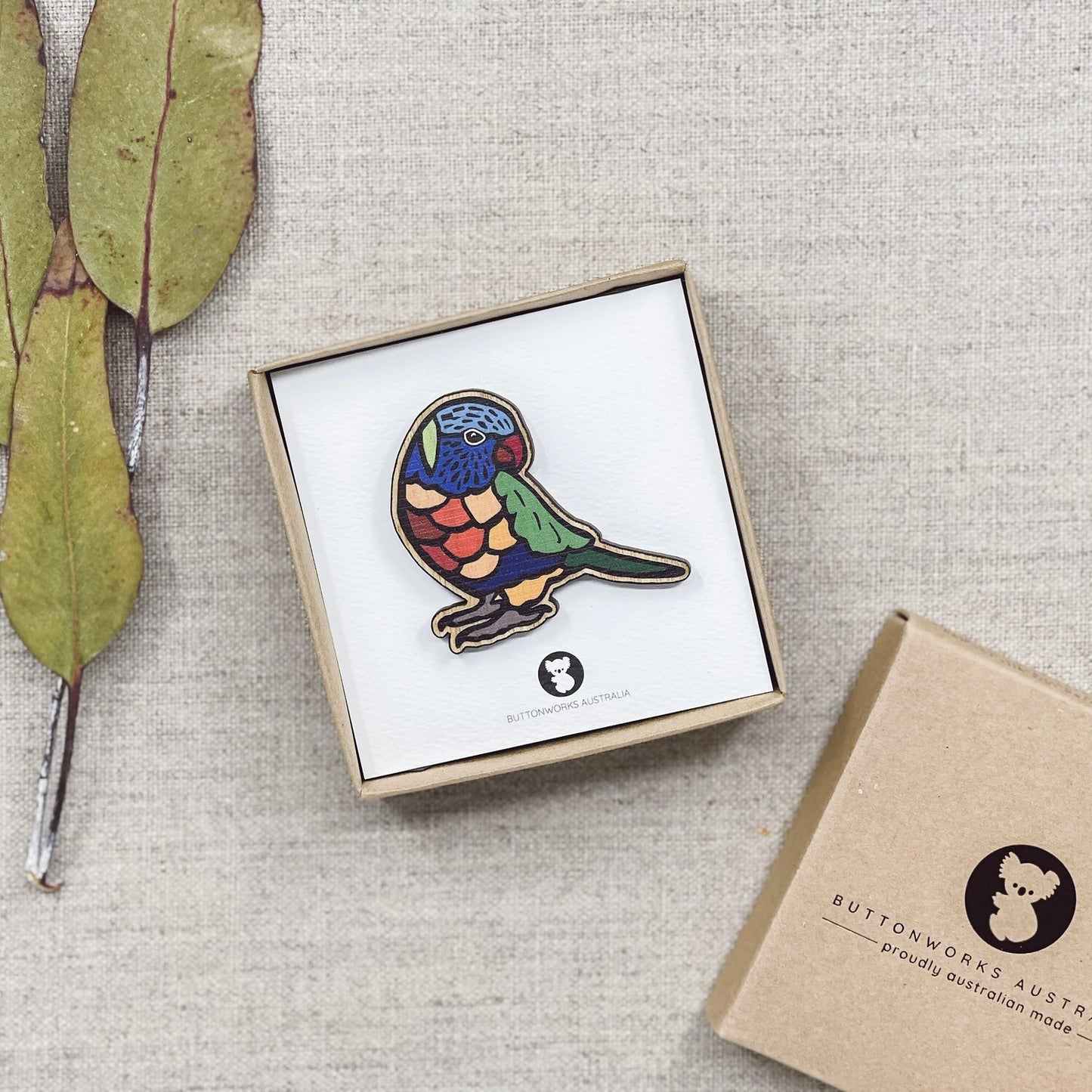 Brooch Rainbow Lorikeet