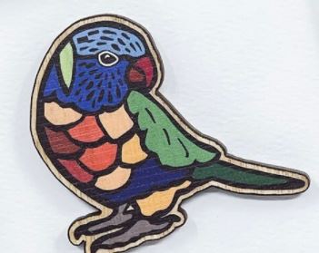 Brooch Rainbow Lorikeet