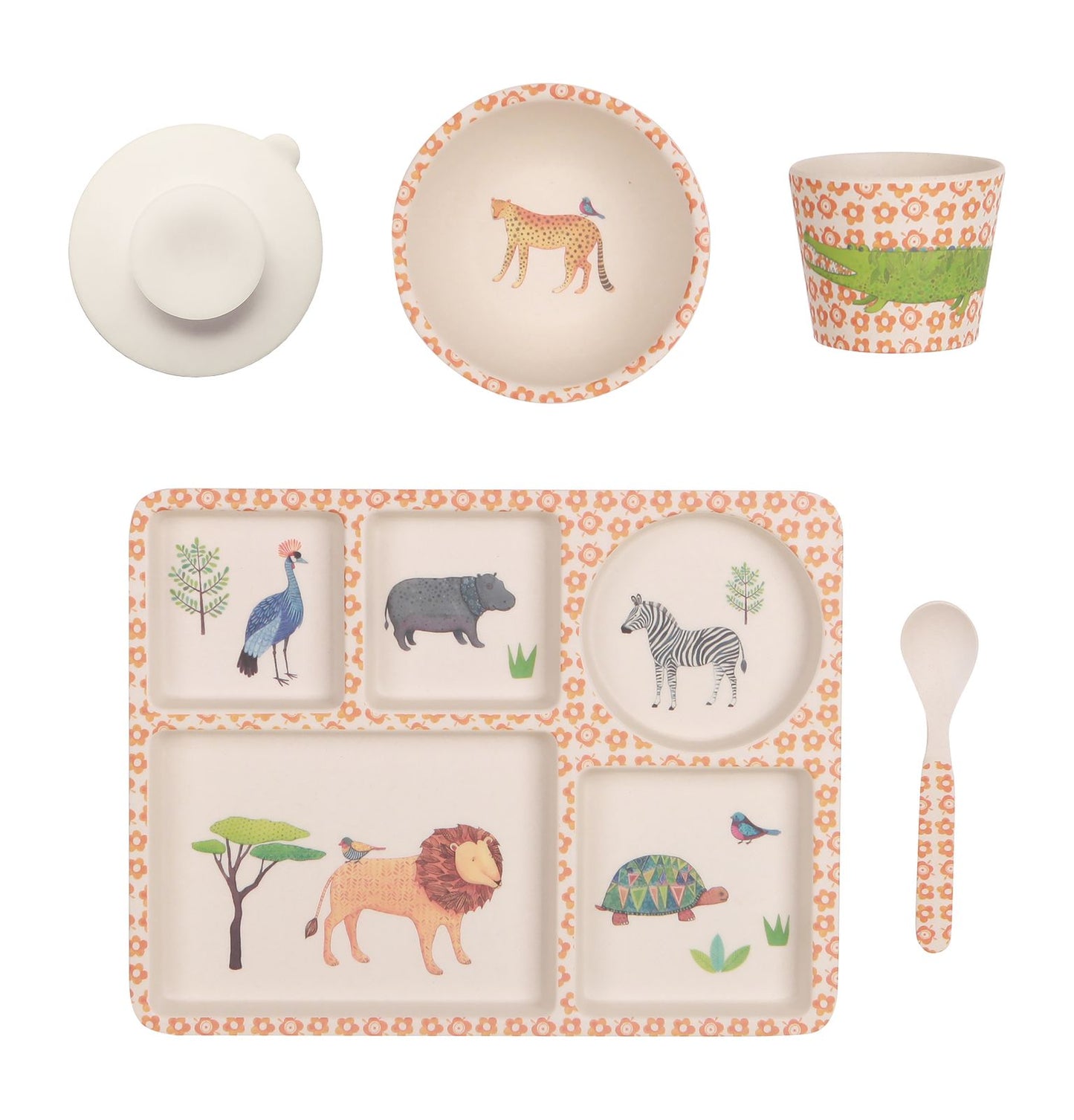 Plate Divided Set Safari