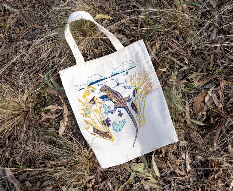 Bag Totes for Wildlife - Victorian Grassland Earless Dragon