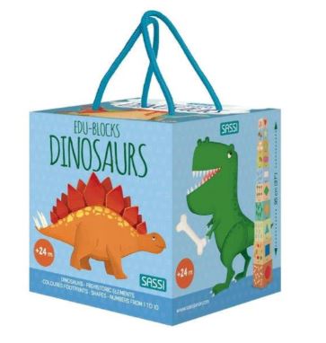 Dinosaurs Blocks & Book Set, 10 pcs