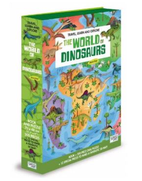 Travel, Learn and Explore Book and 3D Puzzle Set - World of Dinosaurs