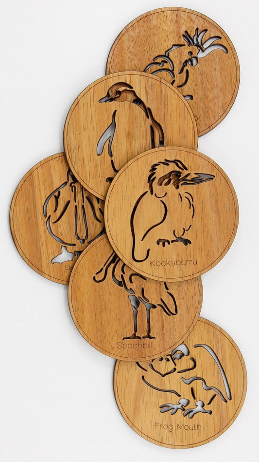 Coaster Set Birds Round (Set 6)