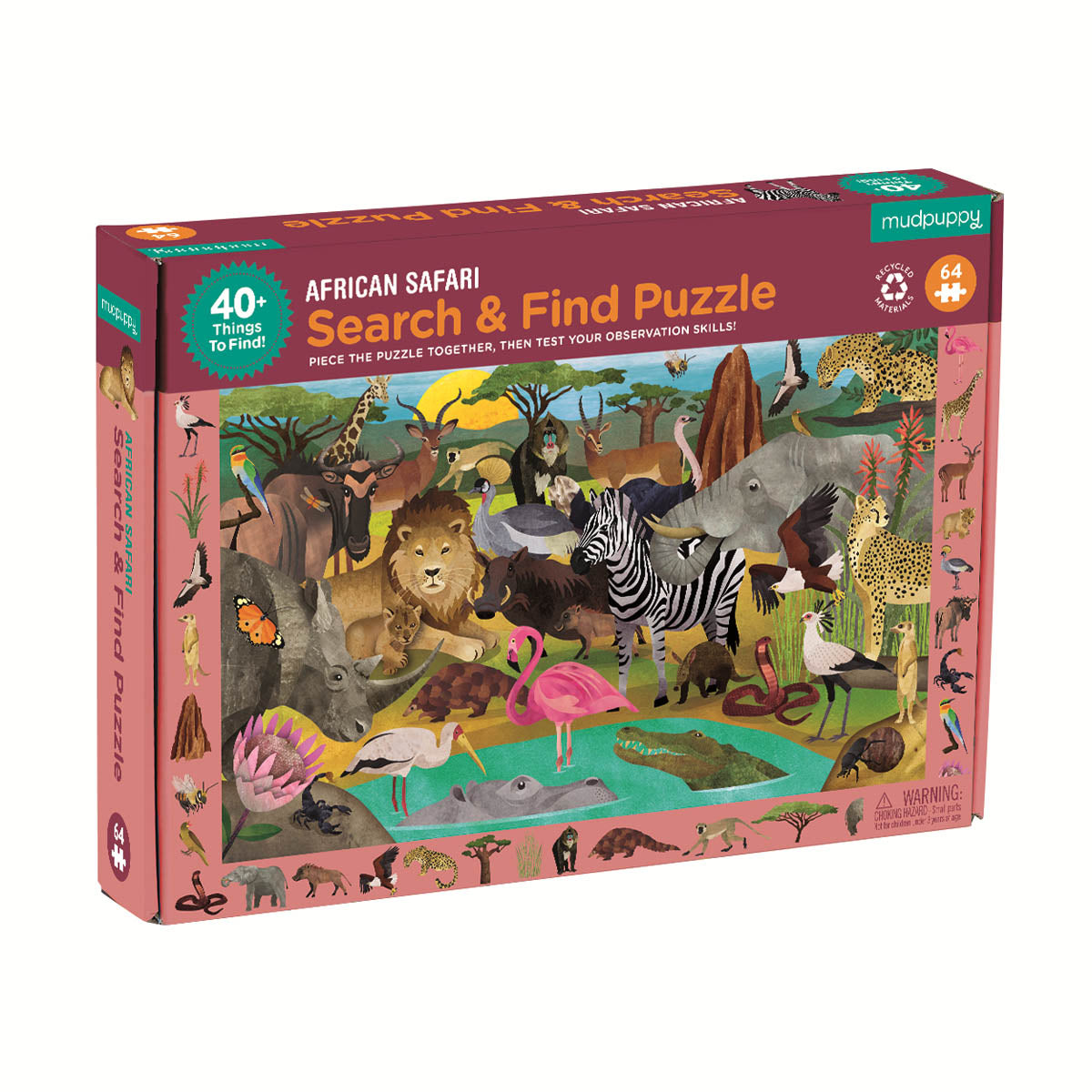 Puzzle Search And Find Safari 64 Piece