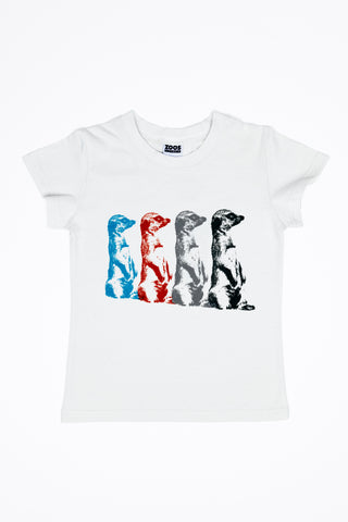 T-Shirt Meerkat Pop Art Short Sleeve Kids