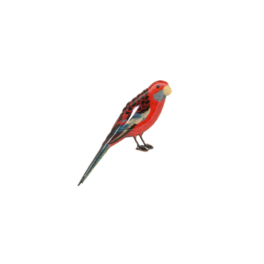 Brooch Crimson Rosella