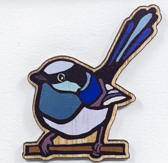 Brooch Superb Fairy Wren