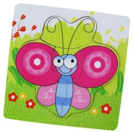 Puzzle Butterfly Wooden - 6 pieces
