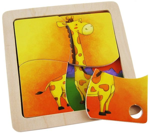 Puzzle Giraffe Wooden - 4 pieces