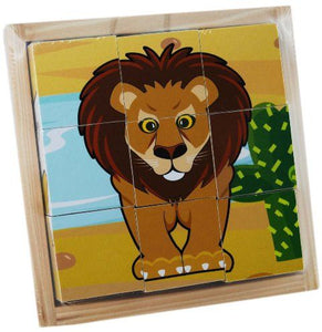 Puzzle Lion Wooden Cube 9