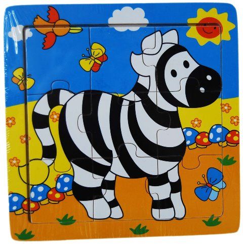 Puzzle Zebra Wooden - 9 pieces