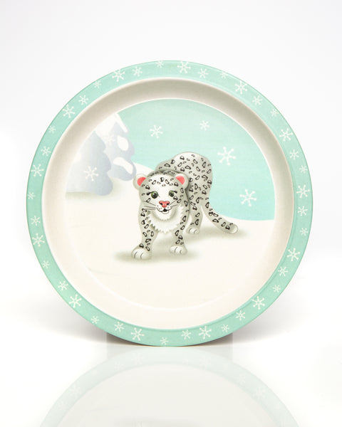 Plate Snow Leopard Bamboo