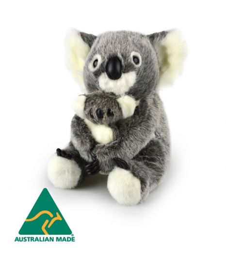 Plush Koala and Joey Australian Made 27cm